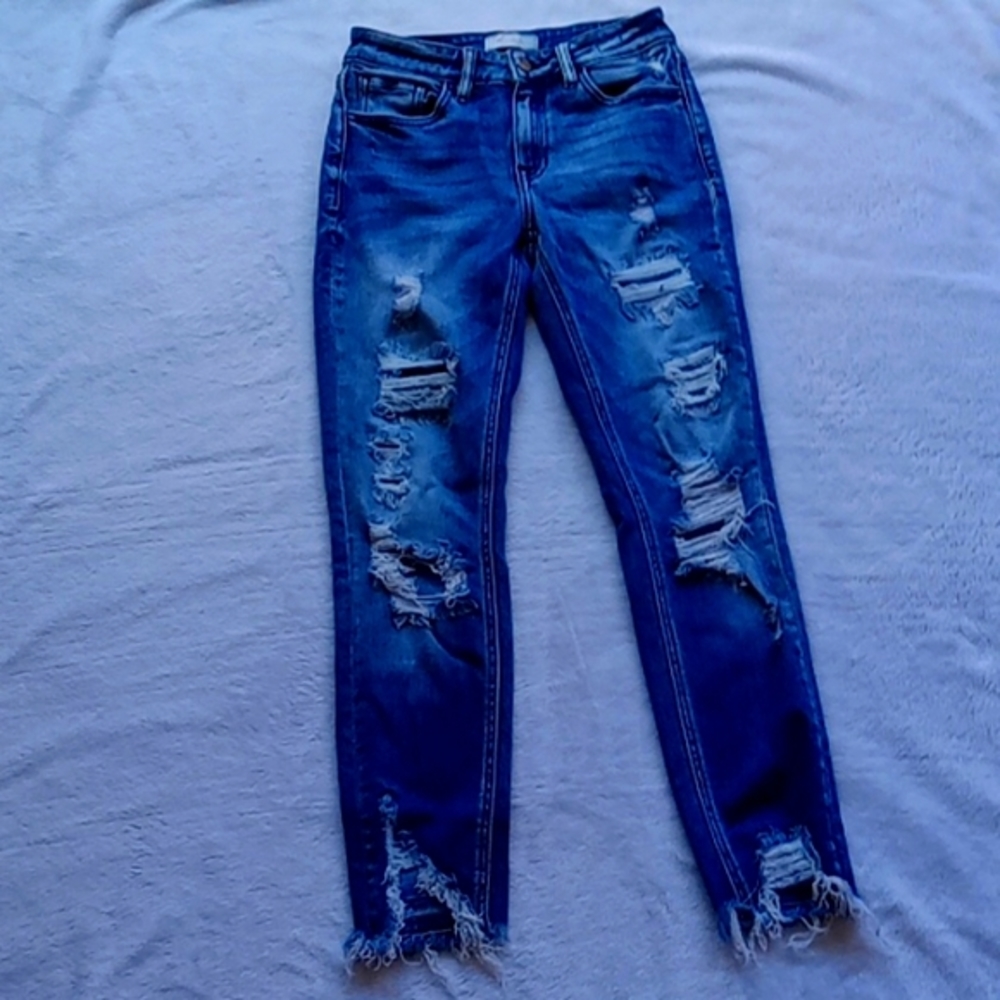 KanCan Mid Rise Ankle Skinny Jeans Sz 25